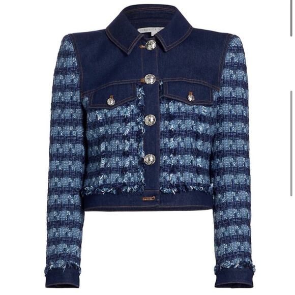 VERONICA BEARD |Santo Jacket Tweed Denim New! Size 8 - Picture 6 of 16